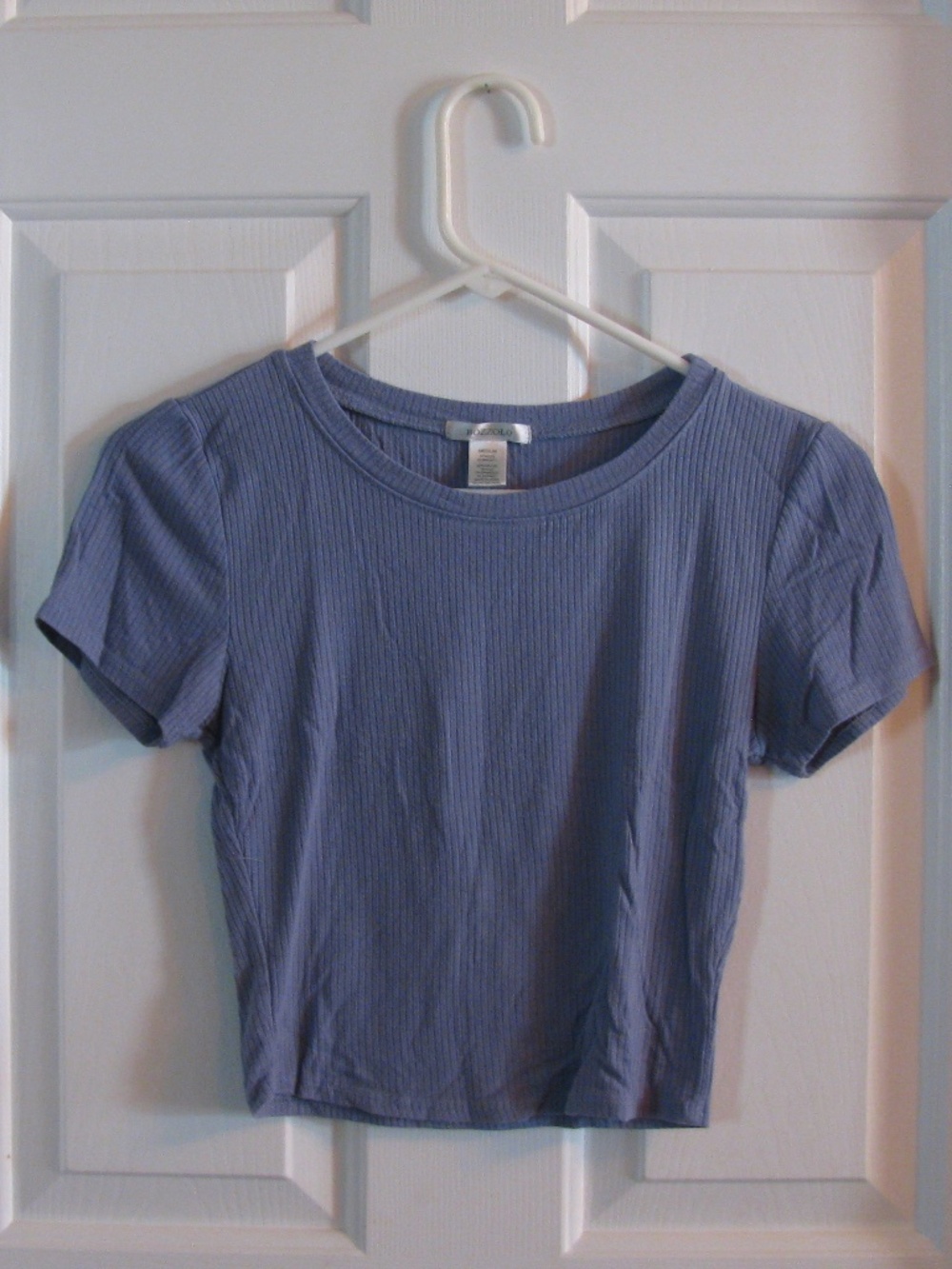 Bozzolo Blue Ribble Crop Top